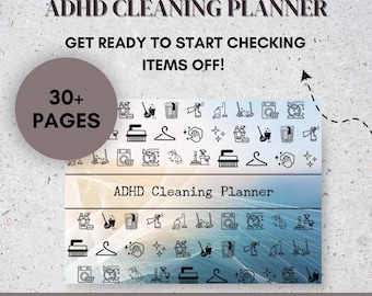 Städplanerare för ADHD | Utskrivbart ifyllt städschema och rutiner | Neurodivergentvänligt | Digital PDF-hemorganisatör