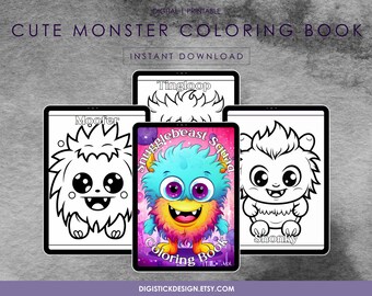 Monstermålarbok PDF – Snugglebeast Squad Vol. 3 (utskrivbar)