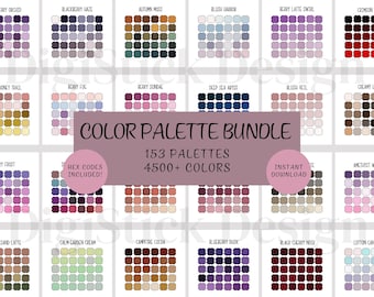 Procreate Color Palettes Bundle | Boho, Pastel, Moody, Neutral Colors | PNG + HEX Codes