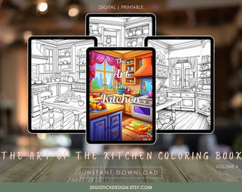 Kökets konst Vol. 4 | 50+ utskrivbara målarbilder för kök | Mysiga, industriella, minimalistiska och lantliga designer