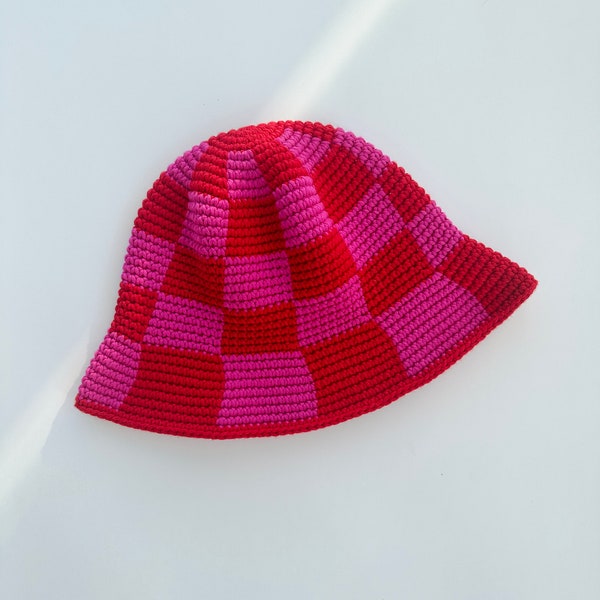 Checkered Bucket Hat Pattern