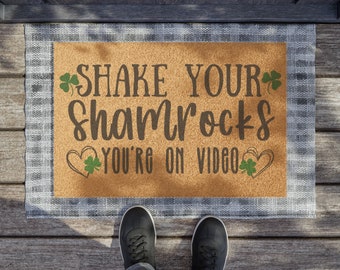 Shake Your Shamrocks Doormat | Funny St Patrick's Day Welcome Mat