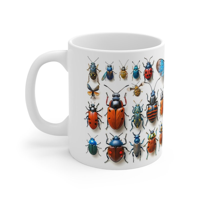 Buggy Brew Mug, Colorful Insect Illustrations, Entomologist's Delight! image 2