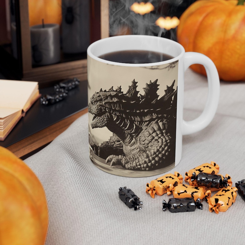 Kaiju Tea Party Showdown, tazza da caffè Epic Geisha incontra Godzilla immagine 8