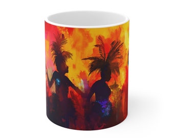 Carnivale Samba Revelry Mug, Travel, excitement, party, dance!