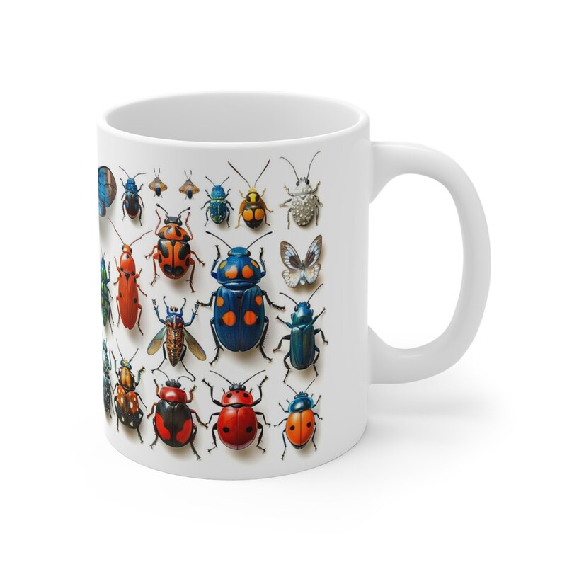 Buggy Brew Mug, Colorful Insect Illustrations, Entomologist's Delight! image 3