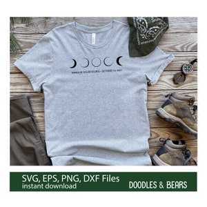 Ringvormige Solar Eclipse SVG-bestand, digitaal bestand voor Cricut en silhouet, Solar Eclipse 2023, Eclipse PNG, Eclipse EPS, Eclipse Sticker bestand