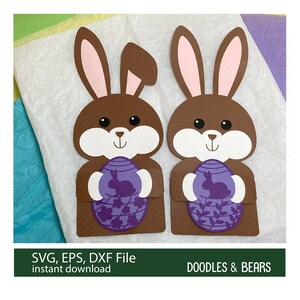 Osterhasen Karte, Hase Osterei SVG, süße Hase Osterei Karte SVG, Hase Ostergeschenke, Osterkarte für Kind, Ostern Papierschnitt
