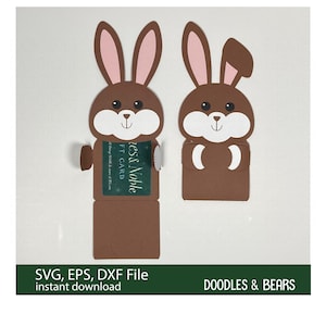 Hase Geschenkkartenhalter, Ostergeschenk Kartenhalter SVG, Geschenkkartenhalter Vorlage Cricut, Geschenkkartenhalter Schneidedatei, Osterhasen Geschenke