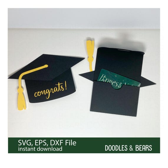 Graduation Cap Gift Card Holder SVG Template, Congrats Grad SVG (Digital Download)