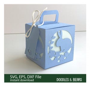 Easter Bunny Treat Box SVG, Bunny Box SVG, Easter Treat Box Cutting File, Easter Gift Box, Bunny Gift Box, Easter Party Favor Templates