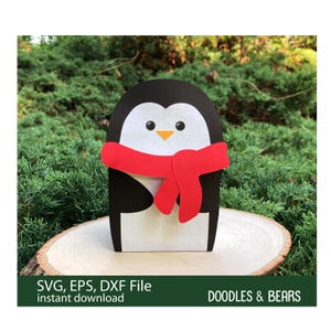 Caja de regalo con forma de pingüino, bonita caja para las vacaciones de invierno, caja de regalo de Navidad, caja de regalo de invierno con forma de pingüino, regalo para niños, caja de regalo para el aula
