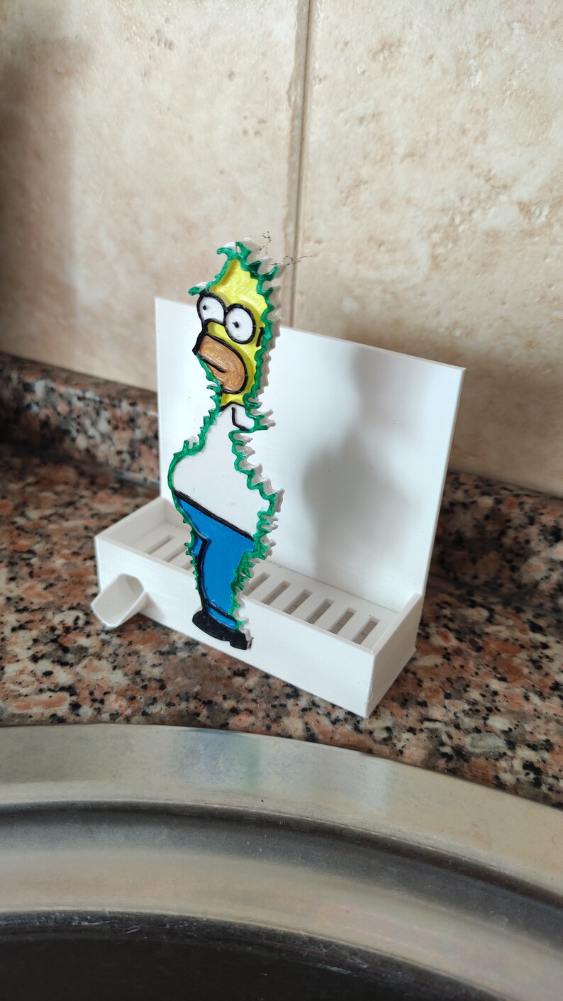 Sponge Holder Homer the Simpsons Etsy