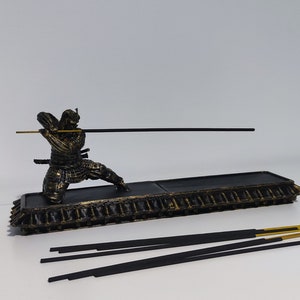 Dark Golden Samurai incense holder