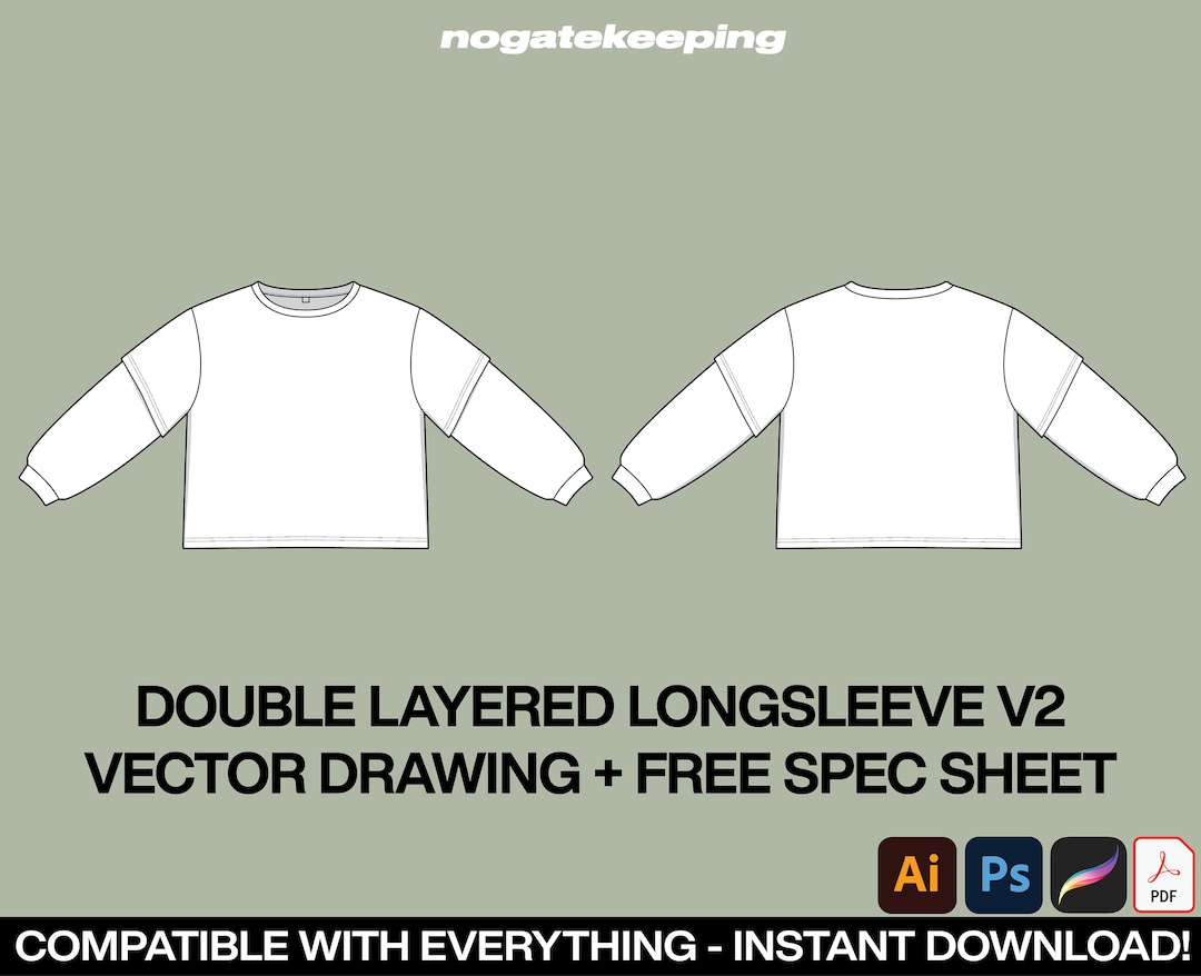 Clothing Fashion Streetwear Double Layered Oversized Longsleeve V2