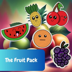 Pick your own fruit sticker pack! Cute waterproof fruit themed stickers