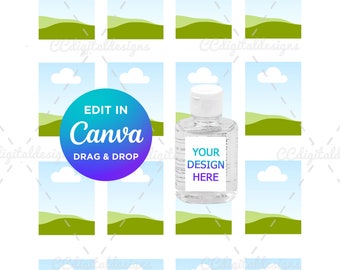 Hand Sanitizer 2oz Template