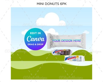 Mini Donuts 6pk Template