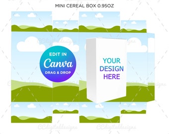 Mini Cereal Box Template