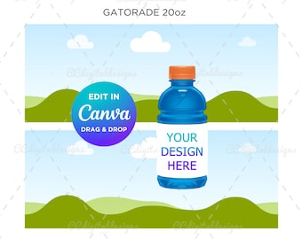 Gatorade 20oz Template