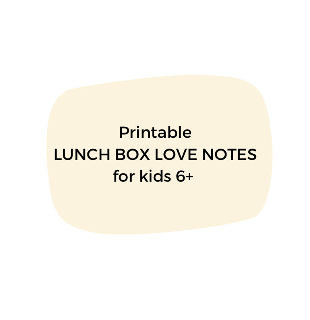 45 Printable Lunch Box Love Notes. Gender Neutral. Etsy