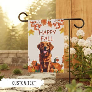 Personalized Golden Retriever Halloween Flag Dog Garden Flags Golden Retriever Gifts Fall Custom Pet Gift Dog Outdoor Decor Dog Mom Gift