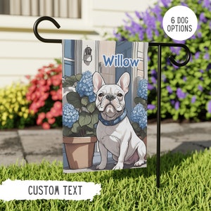 Personalized French Bulldog Garden Flag,Custom Frenchie Flag,French Bulldog Owner Gift,Frenchie Mom Gift,French Bulldog Dad Gift,Dog Flag
