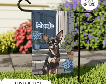 Personalized Chihuahua Garden Flag,Custom Dog Flag,Chihuahua Owner Gift,Chihuahua Mom Gift,Chihuahua Dad Gift,Gift For Chihuahua Owner