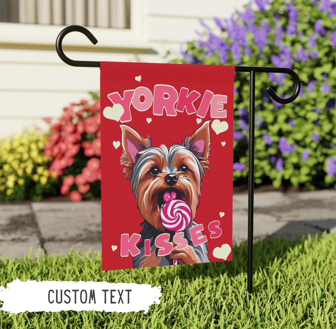 Personalized Yorkshire Terrier Valentine's Day Garden Flag,yorkie ...