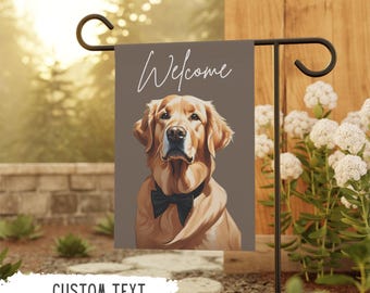 Personalized Golden Retriever Flag Dog Garden Flags Golden Retriever Gifts  Custom Pet Gift Dog Outdoor Decor Dog Mom Gift