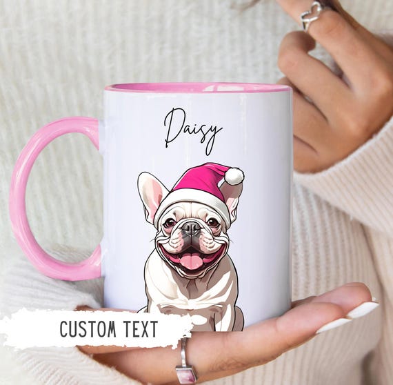Personalized French Bulldog Dog Christmas Mug,custom Dog Name Cup