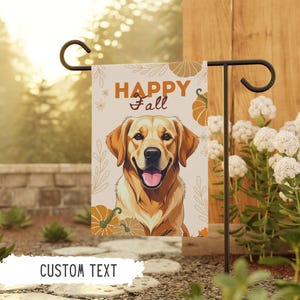 Personalized Golden Retriever Halloween Flag Dog Garden Flags Golden Retriever Gifts Fall Custom Pet Gift Dog Outdoor Decor Dog Mom Gift