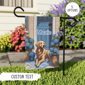 Bandeira personalizada do jardim do golden retriever, bandeira personalizada do golden retriever, presente do proprietário do golden retriever, presente da mãe do golden retriever, pai dourado