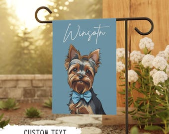 Personalized Yorkie Garden Flag Yorkshire Terrier Dog  Garden Flag I Love My Yorkie Gifts Pet Custom Garden Flag Yorkie Mom