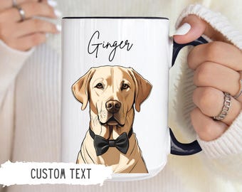 Personalized Labrador Retriever Christmas Mug Dog Coffee Cup Labrador Retriever Gift Custom Pet Gift Yellow Lab Black Lab Chocolate Labrador