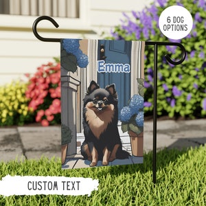 Personalized Pomeranian Garden Flag,Custom Pomeranian Flag,Pomeranian Owner Gift,Pomeranian Mom Gift,Pomeranian Dad Gift,Pommy Mommy Gift