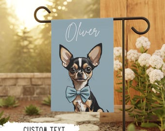 Personalized Chihuahua Flag Dog Garden Flags Chihuahua Gifts Custom Pet Gift Dog Outdoor Sign Decor Chihuahuas Owner Gifts