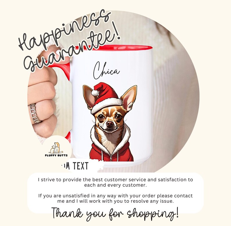 Personalized Chihuahua Dog Christmas Mug,custom Dog Name Cup,pet Owner