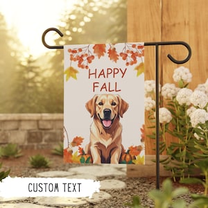 Personalized Golden Retriever Halloween Flag Dog Garden Flags Golden Retriever Gifts Fall Custom Pet Gift Dog Outdoor Decor Dog Mom Gift