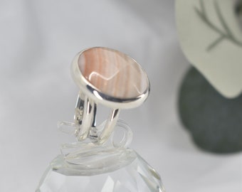 STERLING SILVER CALCITE  adjustable ring