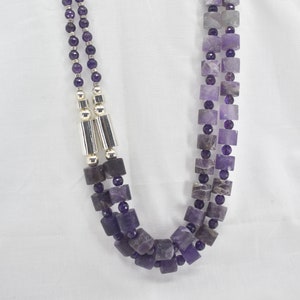 STERLING SILVER necklace with AMETHYST