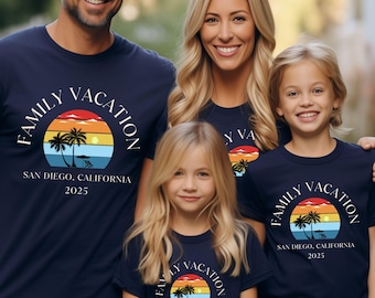Custom Family Vacation shirts Personalized Family Reunion Beach Shirt custom tshirts family reunion shirt ideas  Palm trees shirt