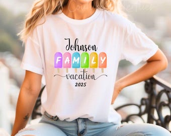 Custom Family Vacation shirts Personalized Family Vacation Cute Summer Shirt custom vacation mode tshirts ideas Ice Cream Beach Shirt
