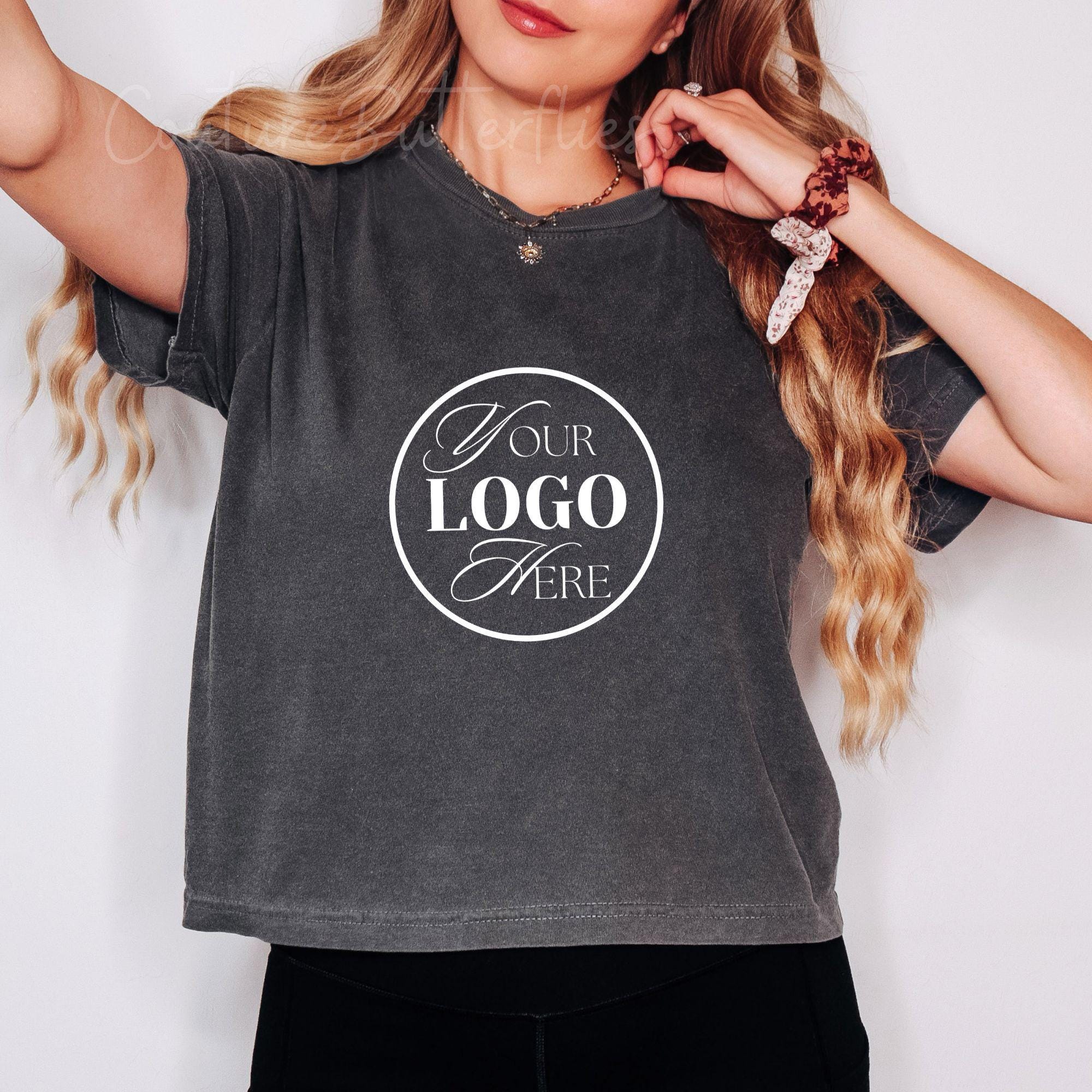 Custom Comfort Colors Crop Top Personalized Shirt Boxy Tee 3023 Business Logo tshirt Brand Custom Design Shirt Team logo Tee