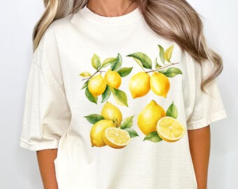 Lemon Fruit Comfort Colors Shirt Retro Graphic Lemons fruit shirt cute gift for her y2k Vintage summer shirt Baby tee