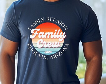Custom Retro Family Reunion shirts Personalized Family Reunion Shirt Customizable Design family reunion shirt ideas family squad shirt