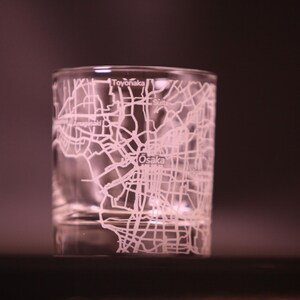 Carte de la préfecture d'Osaka Rocks Glass | Verre à whisky gravé | Verres à scotch gravés
