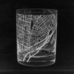 Fishtown, Philadelphia Map Rocks Glass | Engraved Whiskey Glass | Etched Scotch Glasses