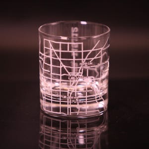 Plan de la ville de Las Vegas Rocks Glass | Verre à whisky gravé | Verres à scotch gravés | par FineBruh