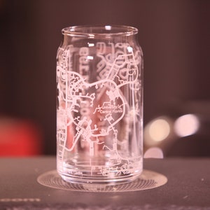 University of Central Florida Campus Map Can Shaped Cups | Cordial Glasses | Cocktail Glasses | Graduation Gift | Alumni Glasses